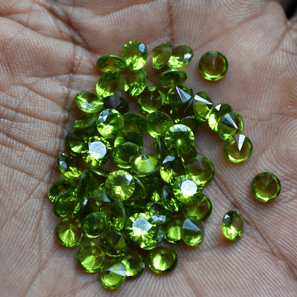 Natural Green Sapphire Round Cut 9 Pcs 5x5 mm Lot Rare Loose Gemstone