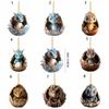 2D Christmas Dragon Pendant Dragon Egg Acrylic Dragon Pendant Dragon Baby Egg Ornament  Home