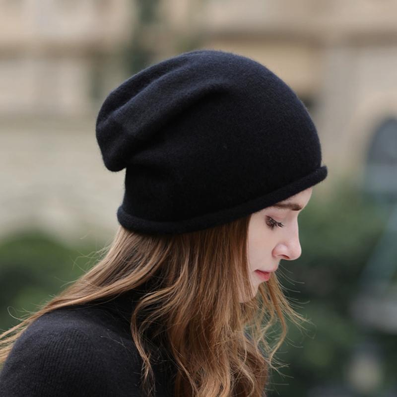 Женская кашемировая шапка Qinghe кашемир 30% кашемир 70% шерсть Женский осенне-зимний кашемировый платок мягкий и теплый