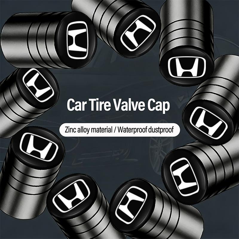 4Pcs Alloy Car Wheel Tire Valve Caps Stem Case Cover For Honda Civic Accord CRV City FIT Jazz HRV Stepwgn Prelude Insight Vezel XI6