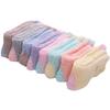 Fleece Lined Thickened Mid Calf Socks Solid Color Embroidered Coral Velvet Socks for Women Girls Macaron Colored Warm Postpartum Fleece Socks