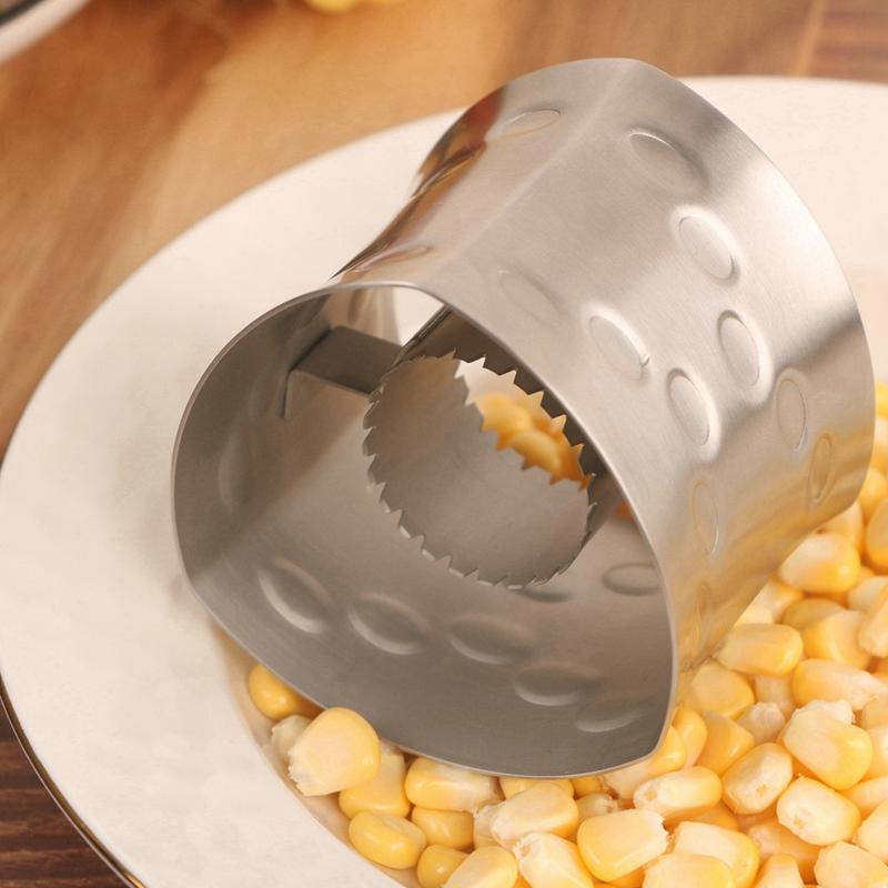 Треугольная овощечистка для кукурузы из нержавеющей стали, нескользящая ручка, молотилка для кукурузы, отделение и очистка зерна кукурузы, инструмент для очистки кукурузы