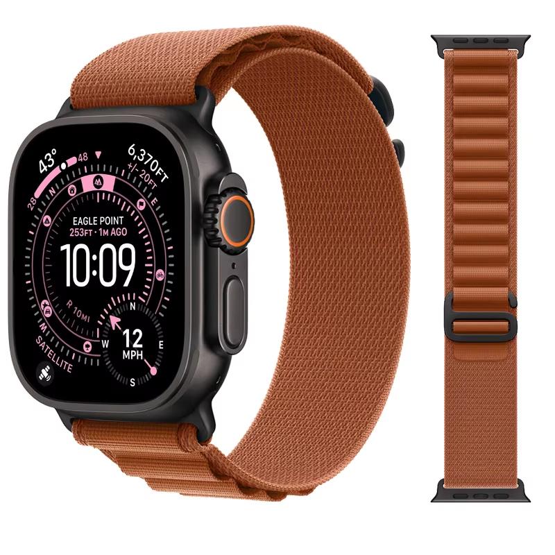 Ремешок для Apple Watch Bands ultra 2 3 49мм 44мм 40мм 41 45мм 42мм 46мм Альпийская петля correa браслет iWatch серия 7 se 8 9 10 11