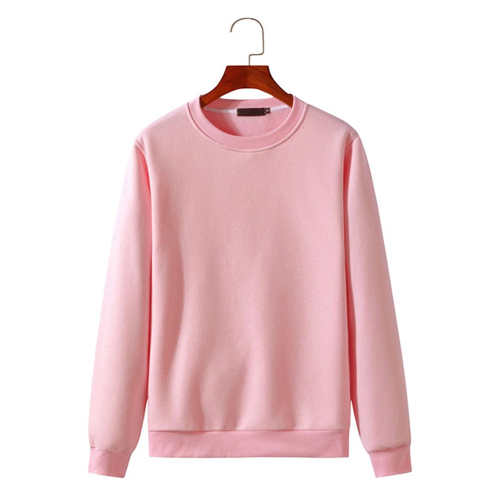 Мужской базовый цветной свитер с круглым вырезом, свободная повседневная молодежная толстовка с капюшоном