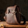 Retro Crazy Horse Leather Men's Shoulder Bag Casual Small Cross Body Bag Handmade Vintage Genuine Cowhide Leather Messenger Bag