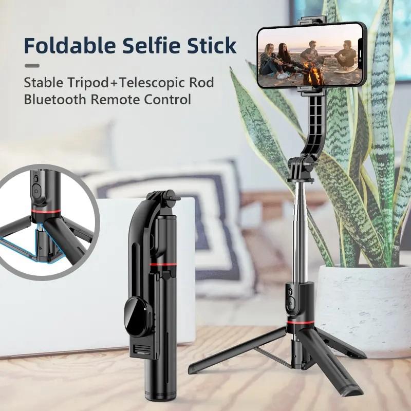 Extended Version Wireless Bluetooth Selfie Stick Foldable Tripod with Remote Shutter for Android IOS 2024 Latest Hot