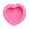 Factory Cheap Classic Popular Art Heart Roses Pattern Silicone DIY Handmade Loaf Soap Candle Ornament Mold