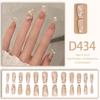 24Pcs French Multiple Styles Fake Nails Press On Nails Gel On Painted Reusable Fast Wearable Nail Tips Detachable Full Finished