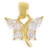 [Q2677] - Gold Plated Pendant 'Butterflies of Charm' White Gold - 12x9 Mm
