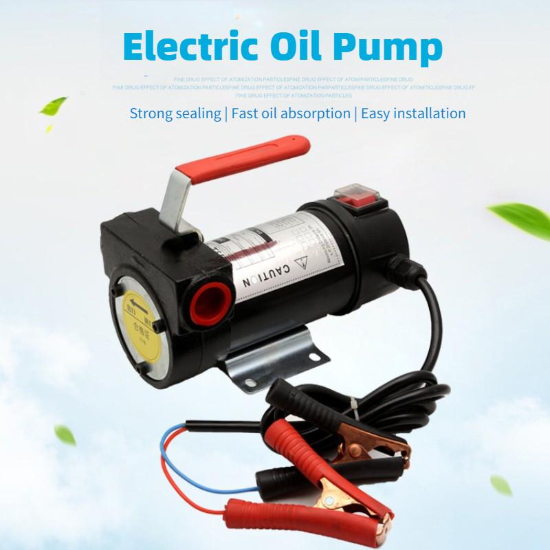 Small Handheld Diesel Pump 12V/24V Portable Electric Oil Pump High Power Self Priming Refueling Pump
