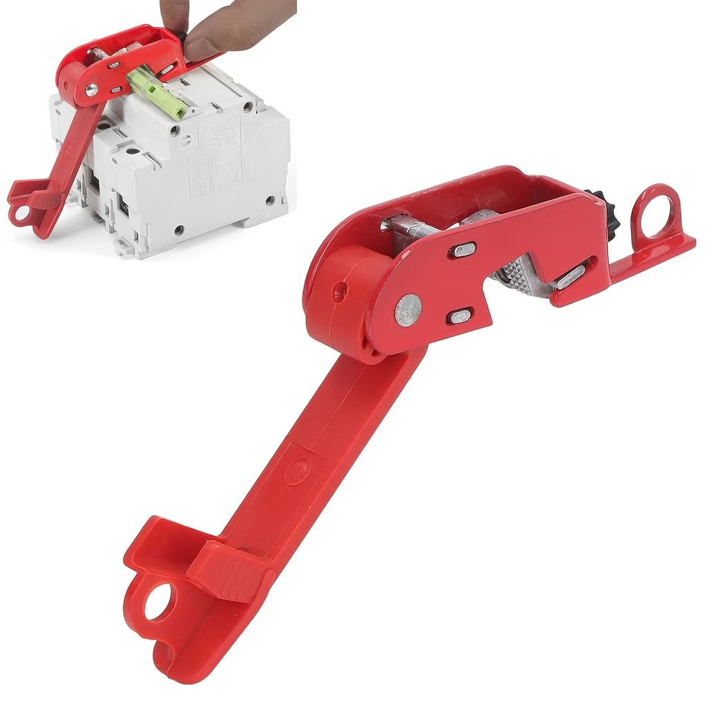 Master Lock Red Electrical Box Circuit Breaker Lockout, Tagout Breaker Box Lock for Standard Single and Double Toggles