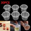 30Pcs Disposable Plastic Hinged Lids Food Containers Palette Sauce Cup Pigment Paint Box
