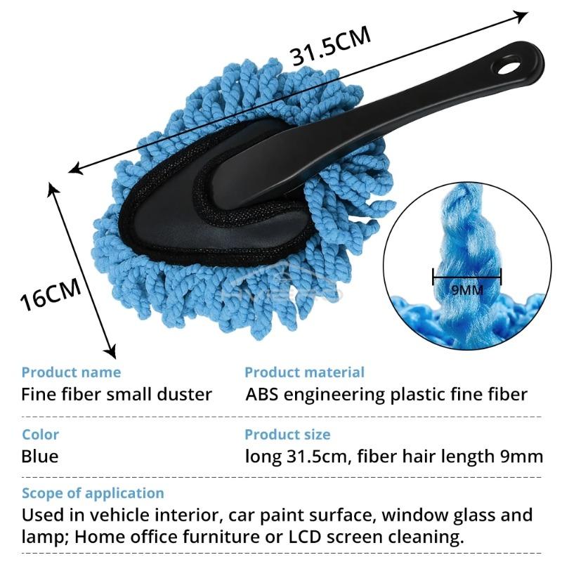 Car Dust Removal Small Duster Wipe Car Soft Brush Cleaning Mini Bristle Brush Dust Removal Nanofiber Car Interior cleaning mop