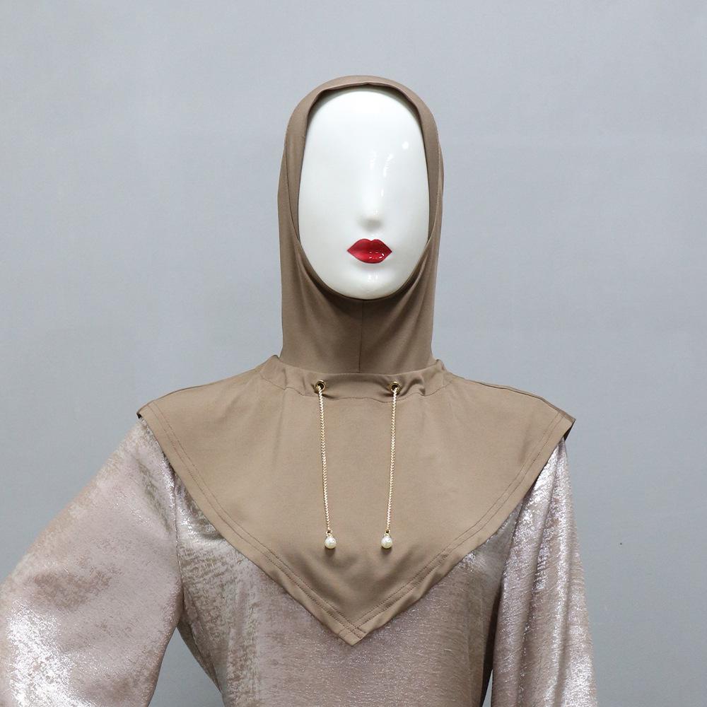 XQY500332 Ближневосточная металлическая цепочка со стразами, пуловерная шапка для женщин - Модный этнический головной платок