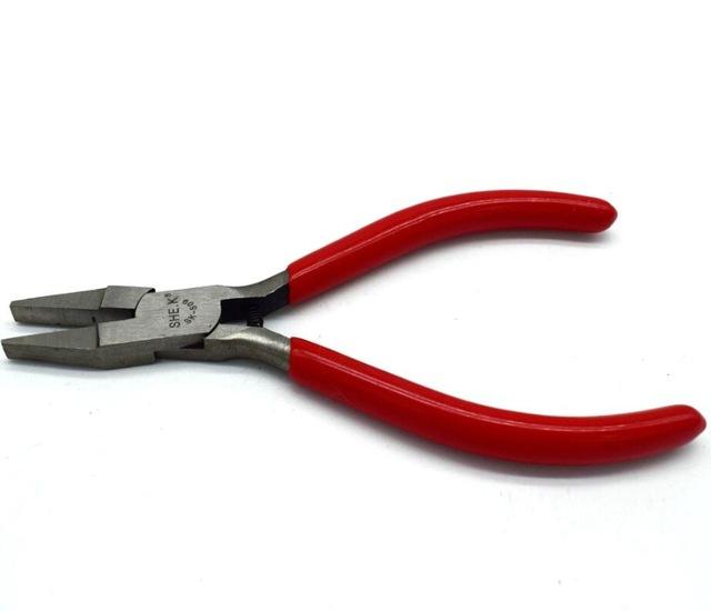 Плоскогубцы для ювелирных изделий, инструменты, плоскогубцы с круглым носом, плоскогубцы и плоские плоскогубцы с красной ручкой для изготовления ювелирных изделий