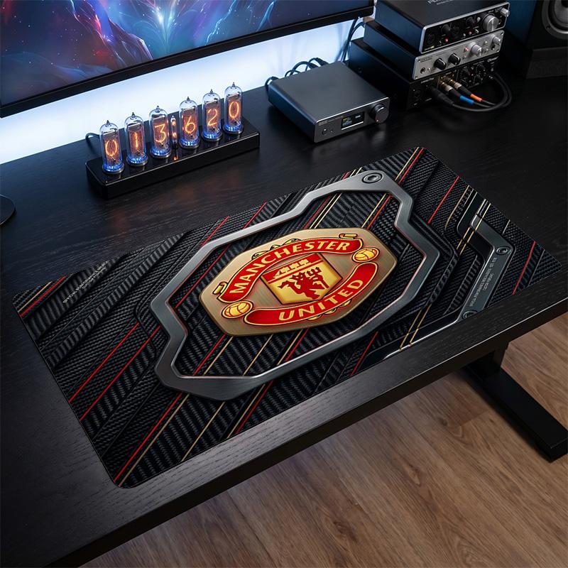 Большой игровой коврик для мыши Manchester United, нескользящий, мягкая резина, для офисного стола, ноутбука, компьютера, Декор