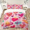 3pcs Heart Print Bedding Set, Ideal for Home Use, Suitable for Bedroom Decor (1*Duvet Cover + 1/2*Pillowcases, No Core) yy250821220