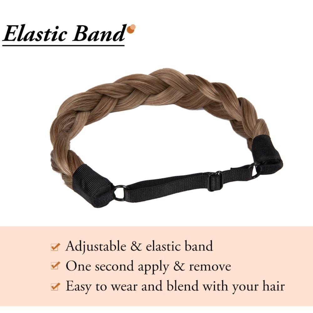 Stretchable Braided Hair Headband Adjustable Handmade Hair Band  Women