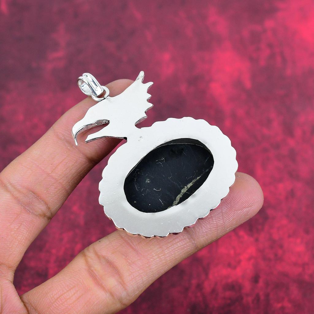 Подвеска из шунгита, ювелирные изделия из стерлингового серебра 925 пробы, подвеска ручной работы, на День Благодарения