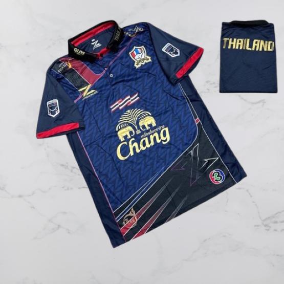 THAILAND National Football Soccer Training JERSEY CHEER Fan Version Quick Dry Shirt Polo Polyester Short Sleeve Uniform Elephant Logo Sport Outdoor