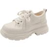 Retro Beige Showing Feet, Small Platform Dad Shoes, Women's 2025 New Autumn Lightweight and Heightening Casual Sports Shoes