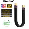 HdoorLink USB 4.0 Gen3 Type C Charger Cable PD 100W 5A USB C To C Fast Charging Thunderbolt 3 4K Cable USB C 40Gbps Data Cable