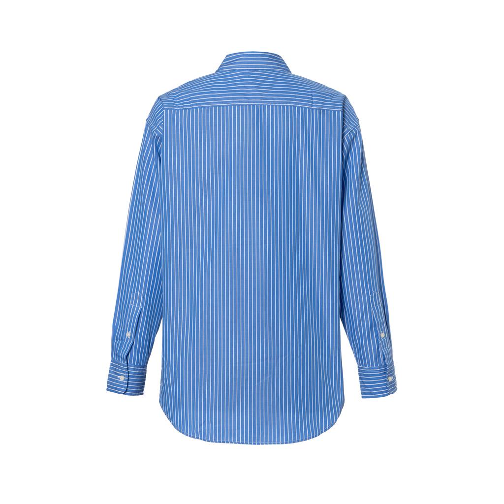 Polo Ralph Lauren Striped Print Single-Breasted Long Sleeve Shirt Women Shirts Blue WMLRSHTS6820248-400