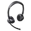 Sanwa Direct Bluetooth Wireless Headset with Dual Noise Wired Binaural Headset for Web Conferencing and PC Headphones Microphone, Cancellation, USB-A