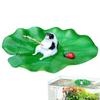 Cat Fishing Aquarium Model Decoration Cat Fishing On Floating Lily Pad Betta Fish Tank Decor Model For Garden Pond Fish Tank