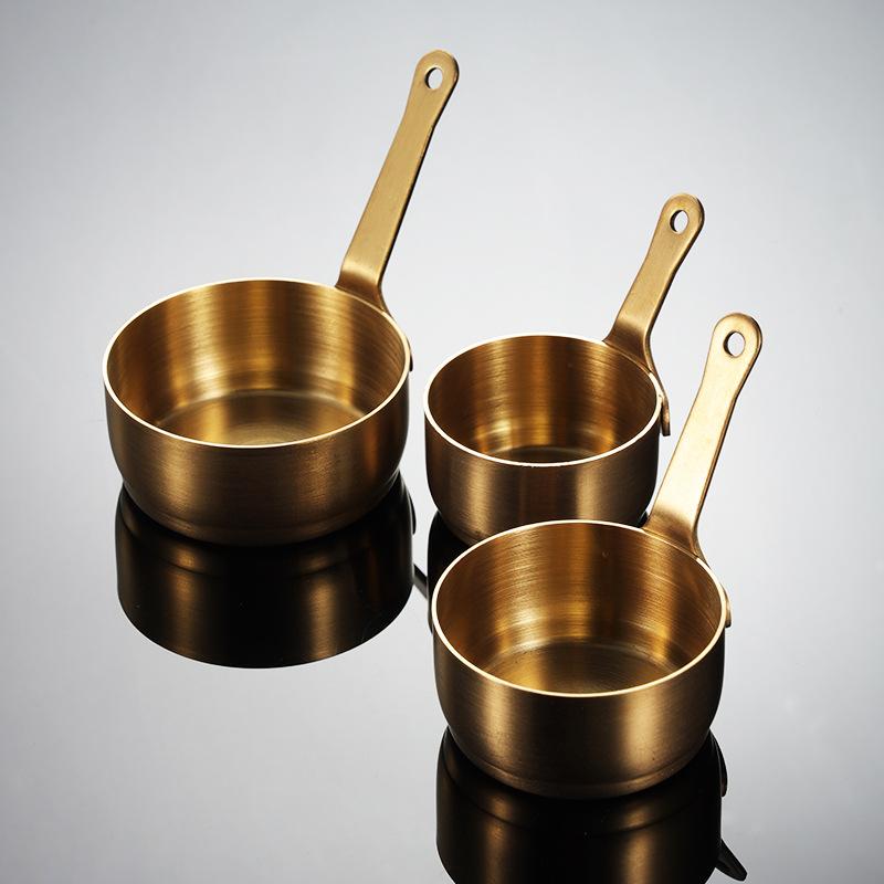 304 Нержавеющая сталь Соусница Уличная посуда с ручкой Барбекю Золотая приправа Сервировочные тарелки Чаша Антипригарные тарелки для специй