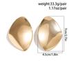 Ingemark Exaggerated Big Irregular Metal Stud Earrings for Women Trend 2026 Classic Gold Color Pierced Earring Steampunk Jewelry