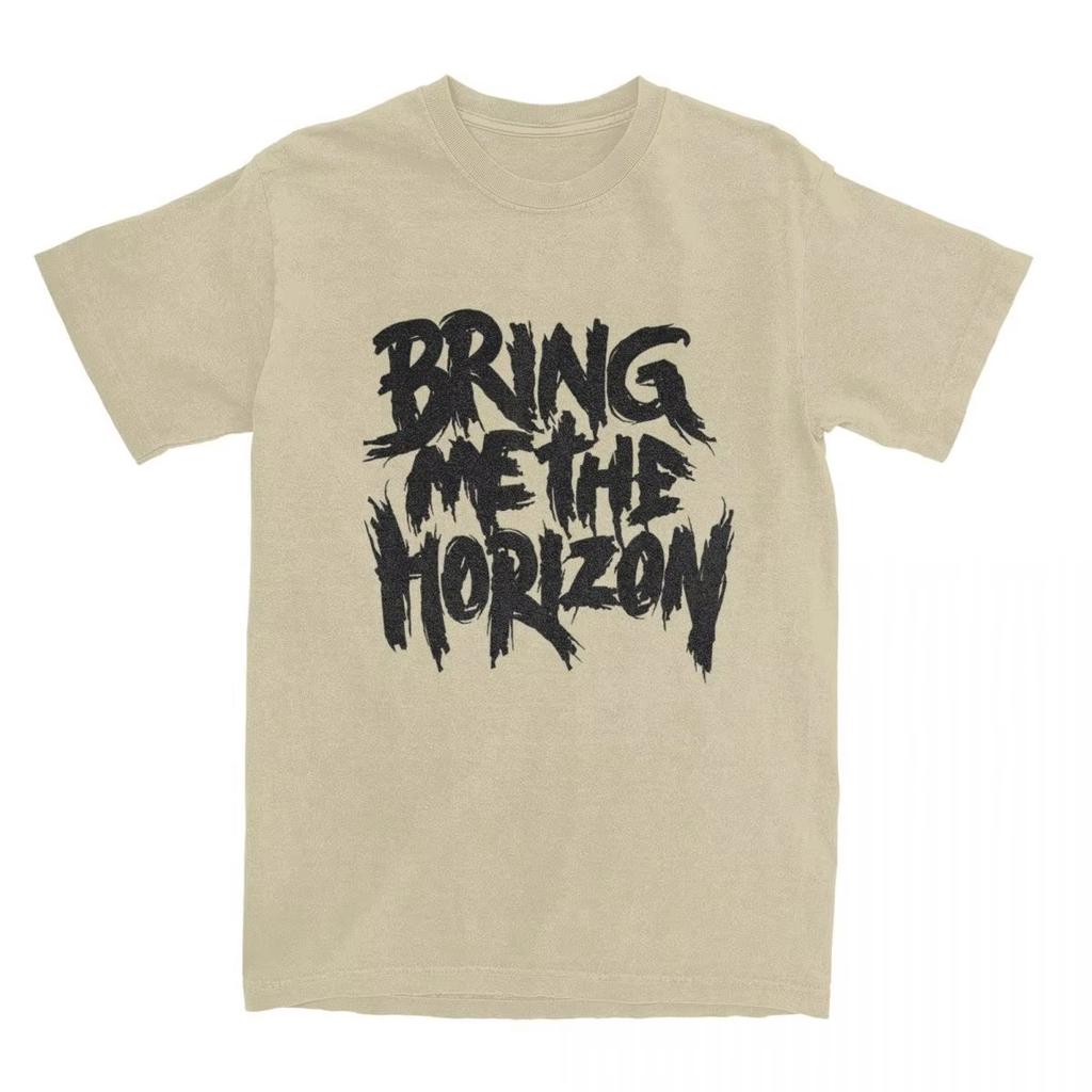 Футболка Bring My Horizon Футболка BMTH Music Футболка с коротким рукавом Y2K Забавный топ Летний хлопок Круглый вырез Очень большая Харадзюку
