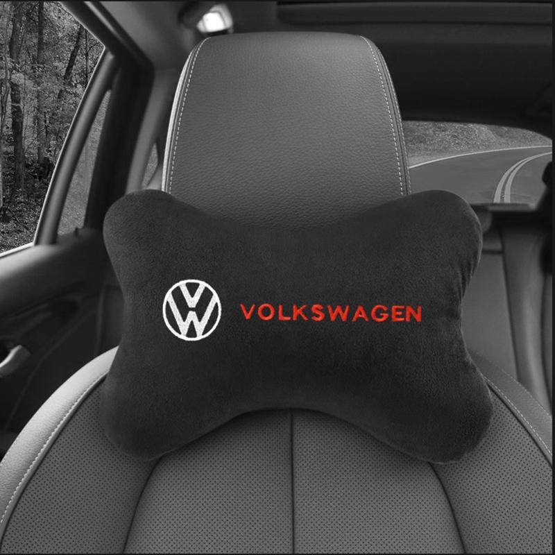 Car Headrest Cover Auto Seat Cover Head Neck Rest Pillow for VW Volkswagen Golf Polo Passat Touran Jetta Car Styling AccessoriesSZ6