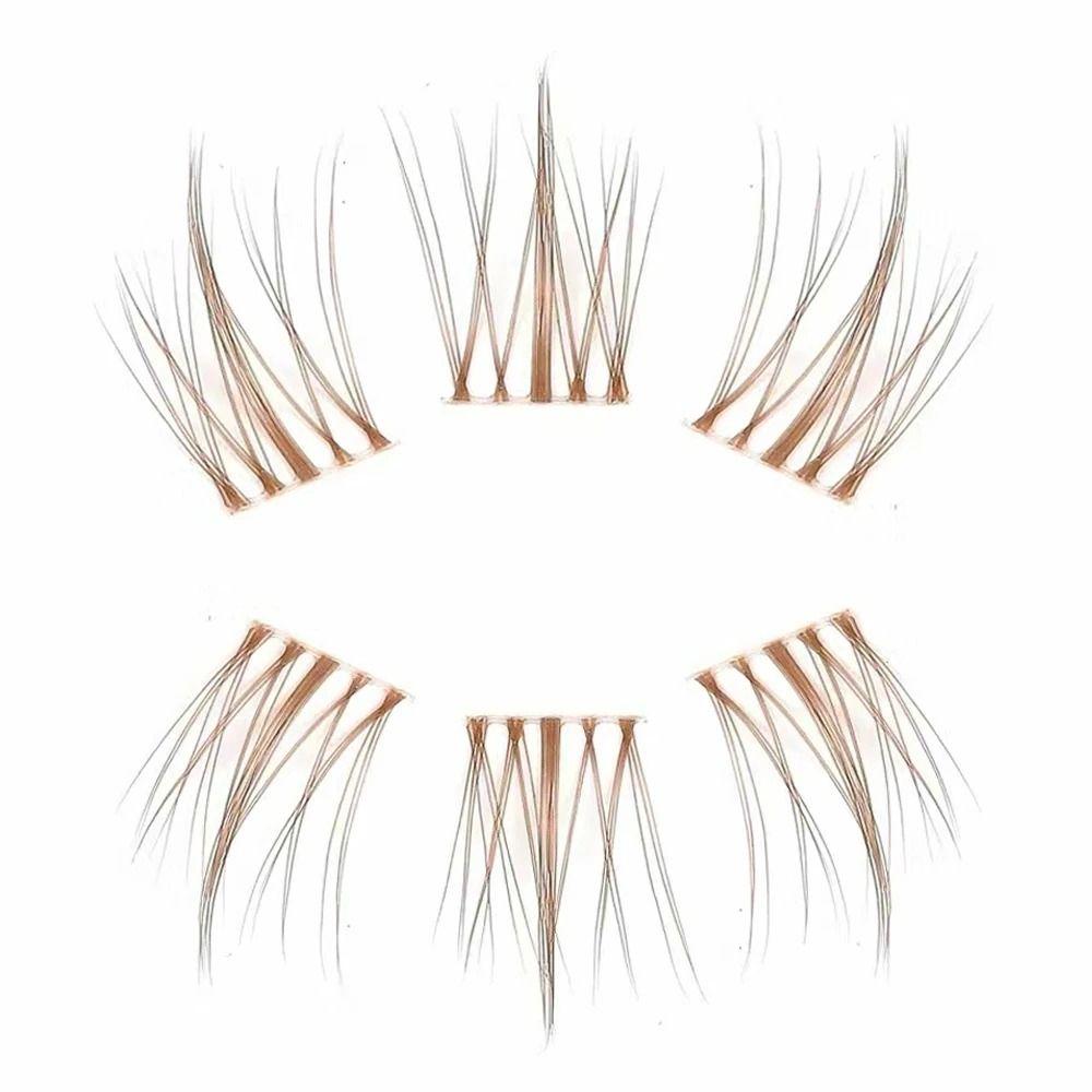 Coffee Color False Eyelashes Soft Clusters Lashes Fake Lashes for Eyelash Extension