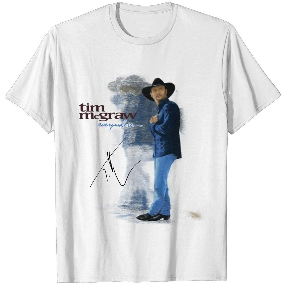 Винтажная футболка Tim McGraw 1997 Everywhere для мужчин Хлопок Белый S-5XL C131 Унисекс Футболка