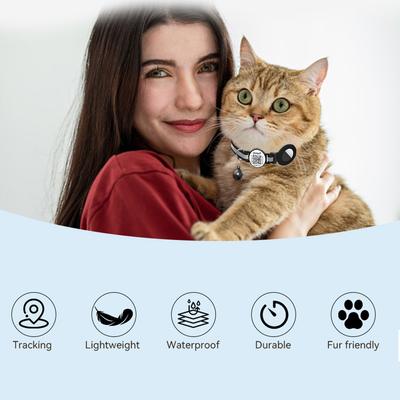 Для Airtag Ошейник для кошки Отрывной ID-бирка для кошки Быстросъемный трекер Ошейники для кошек с держателем для Airtag Ошейник для щенков и кошек