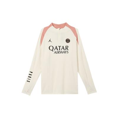 Paris Saint-Germain FW24 Dri-FIT ADV Повседневный спортивный свитер с длинным рукавом Мужская футболка Белый Розовый FQ2321-111