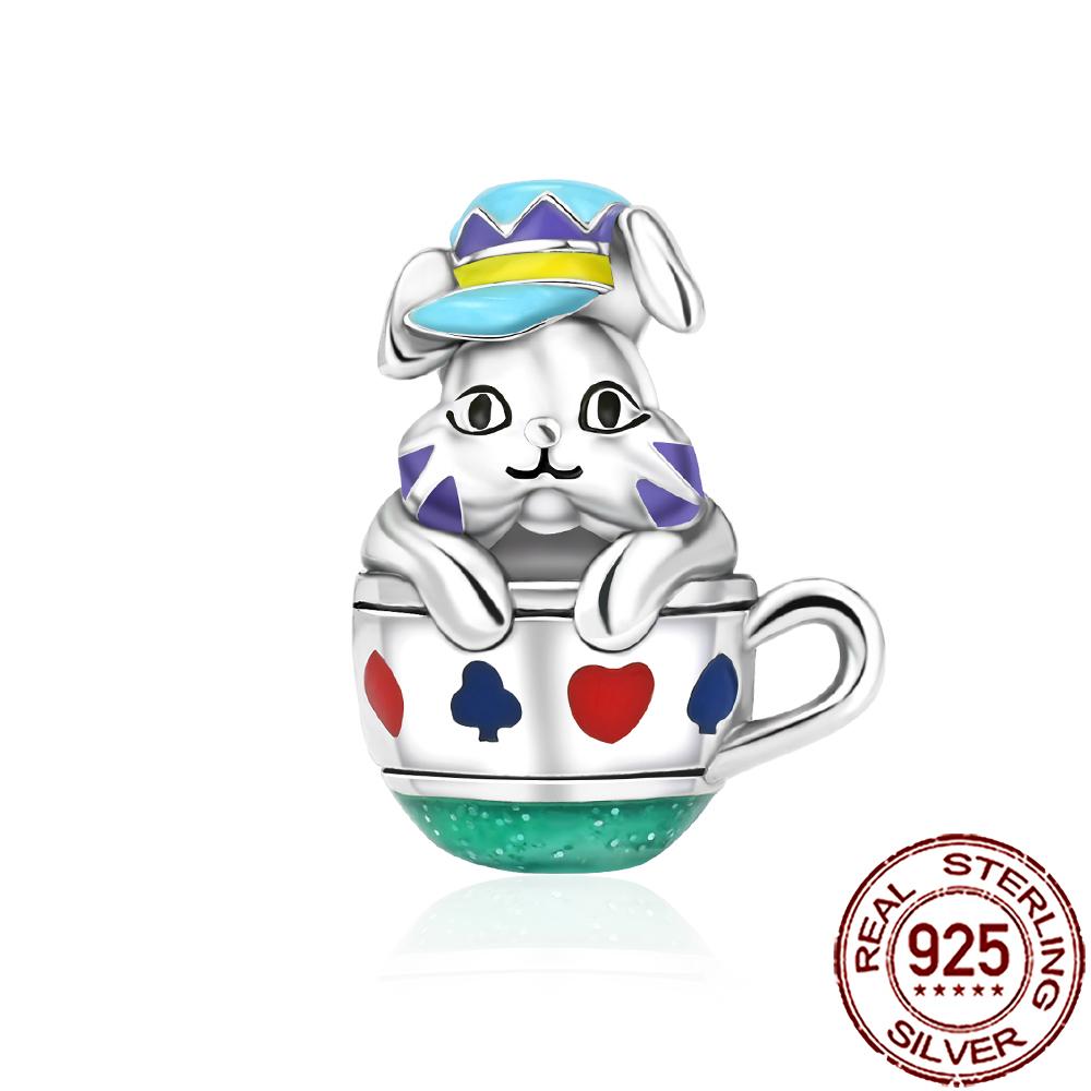 New Charms 925 Silver Cat Dog Flamingo Chameleon Axolotl Animal Beads Fit Bracelet Necklace Women DIY Jewelry