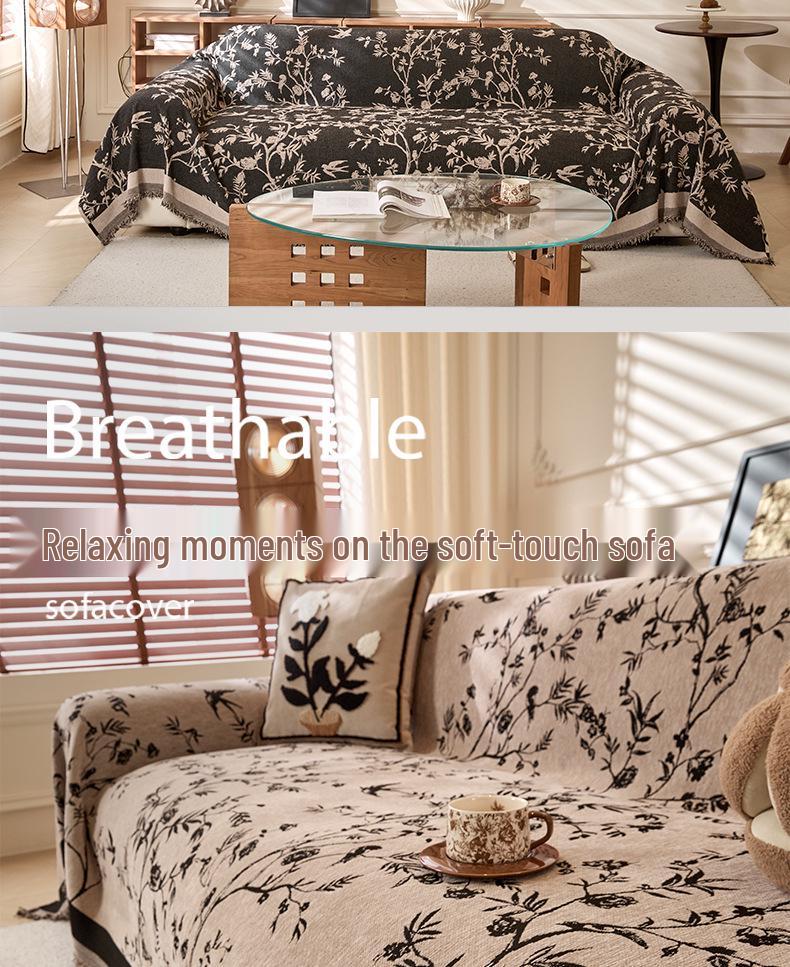 Французский Ретро Чехол на диван из шенилла - Универсальная защита от царапин кошек для четырех сезонов