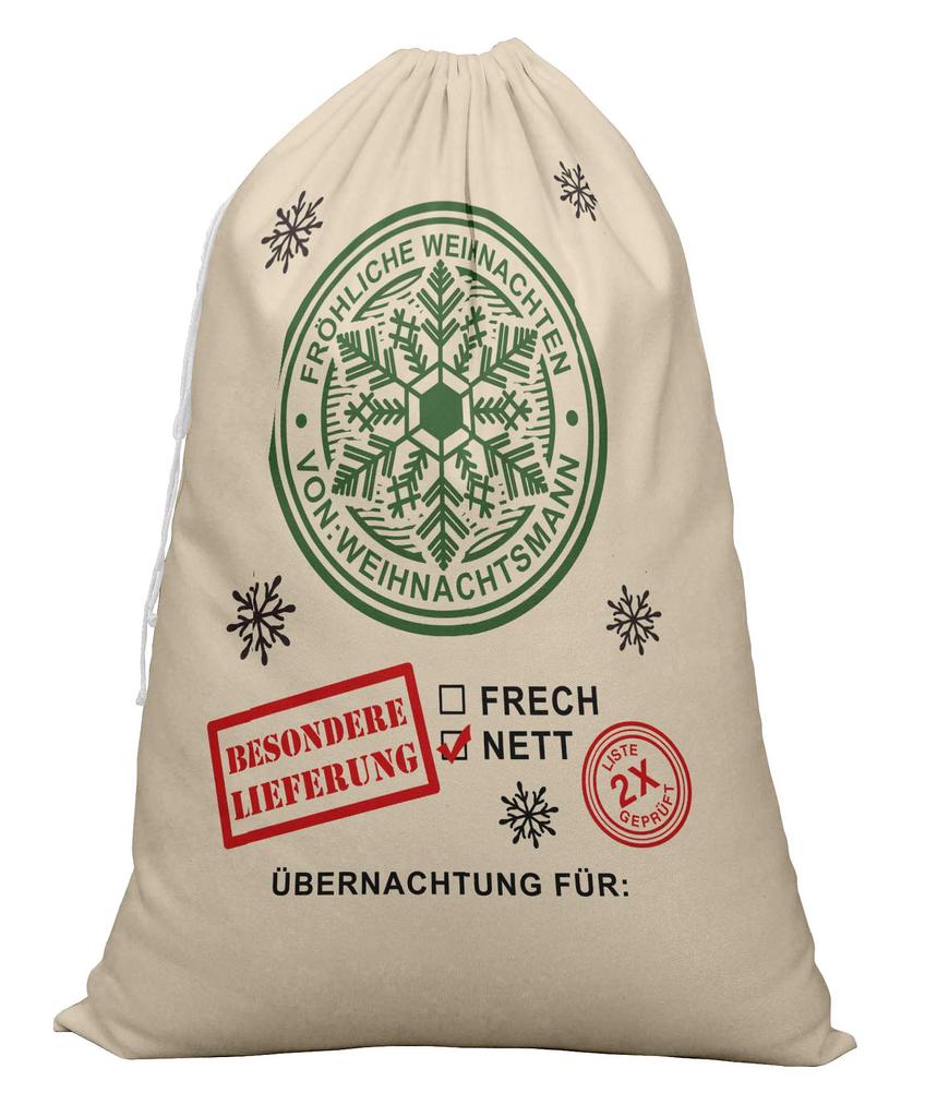 Printtoo 2 шт. Большие мешки Санты с завязками на шнурке, холщовые рождественские подарочные пакеты для детей, Рождество 27x20 дюймов