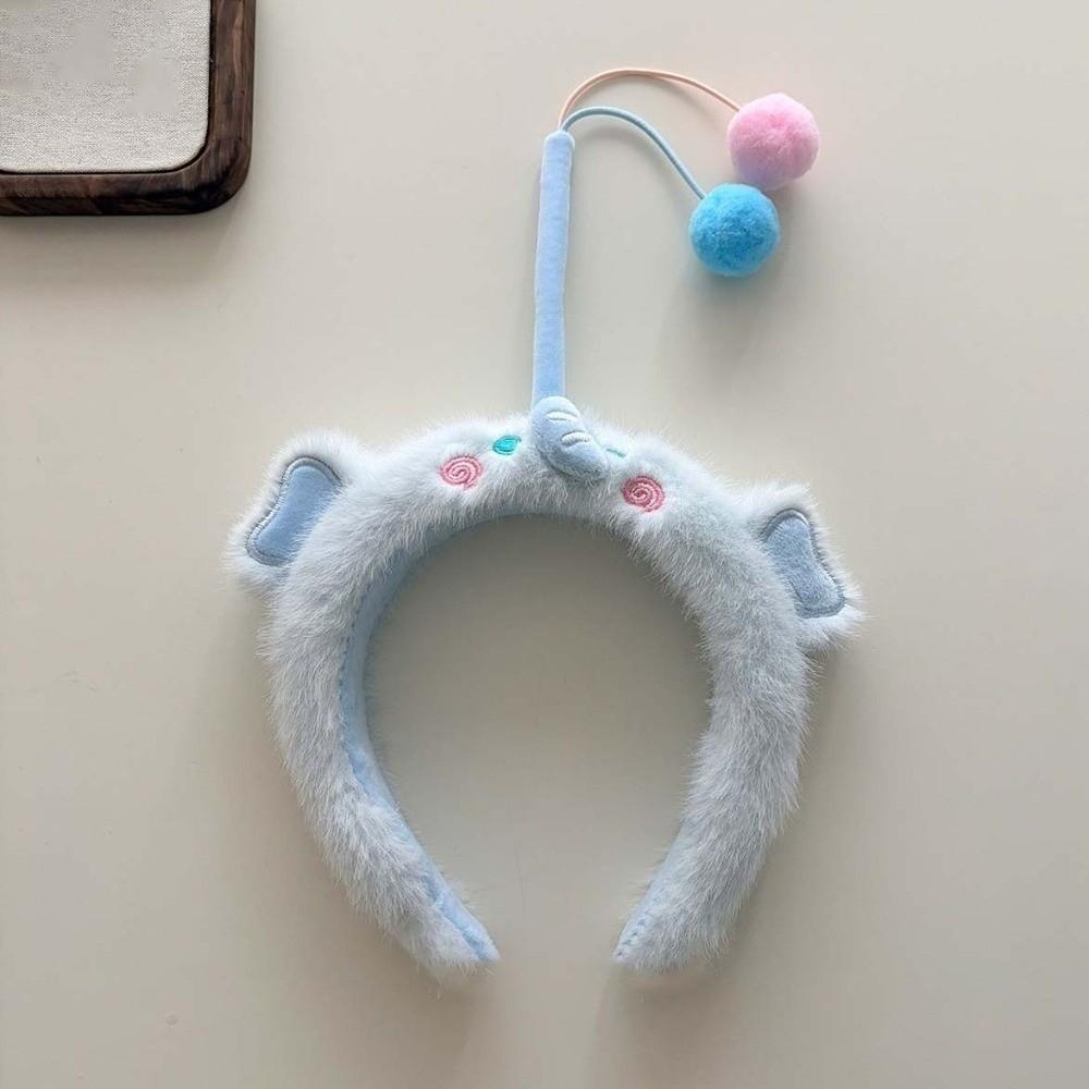 Panda Cat Fishing Plush Headband Hair Accessories Girls Cartoon Hairband for Gift