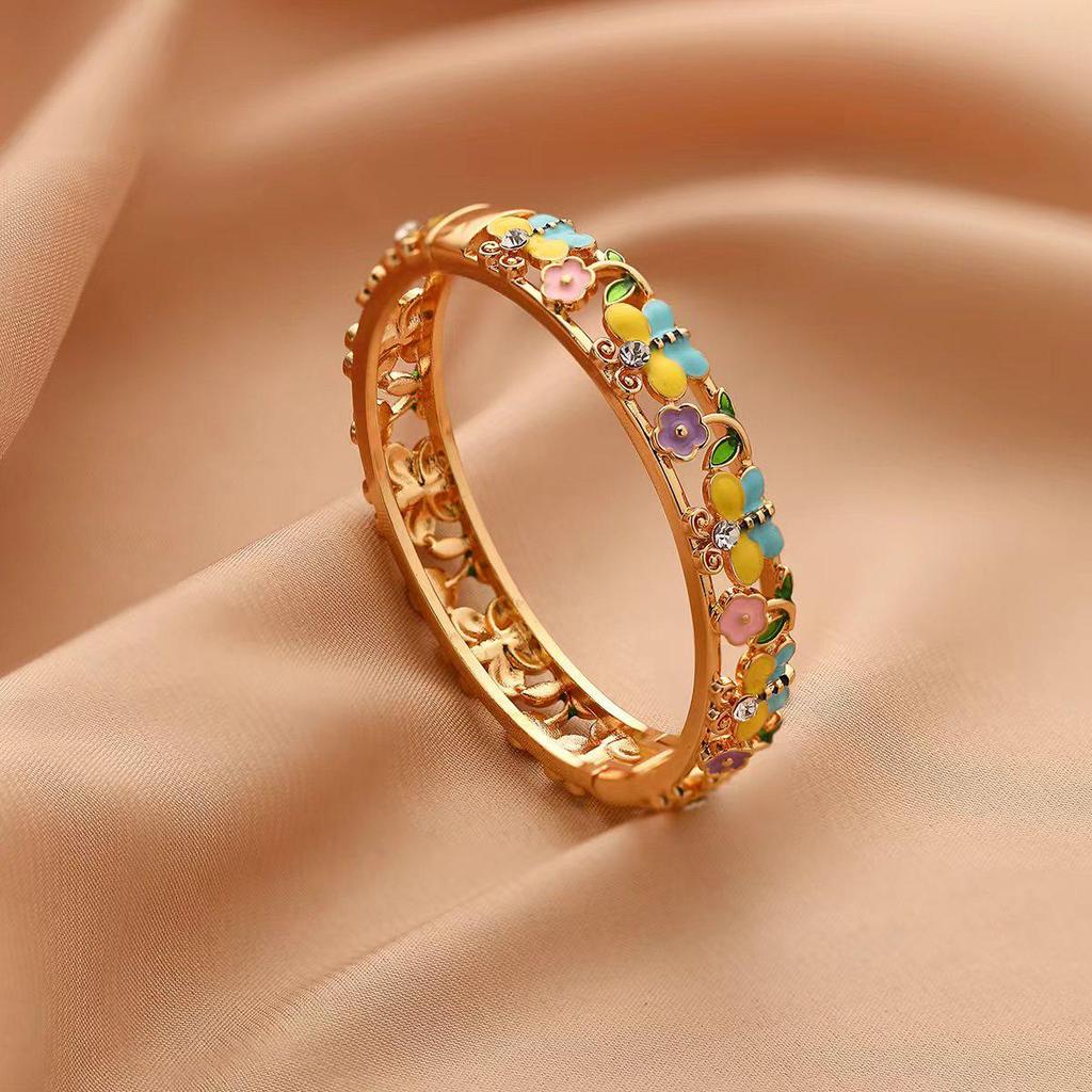 Widney Beijing Cloisonné Children's Open Diamond Bracelet - National Style Gift