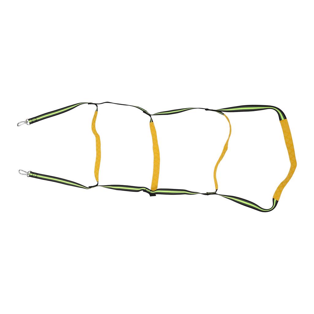 Boat Rope Ladder 4 Steps Foldable UV Protection Reflective Rope Marine Rope Ladder with Stainless Steel Hooks