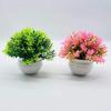 1 комплект имитация бонсай экологически чистый для дома пластиковый многоцветный искусственный травяной горшок для растений уникальный свадебный декор пластик