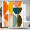 Геометрическая Абстракция Занавеска для Душа Современное Искусство Минималистичный Декор Ванной Комнаты Узорный Фон Водонепроницаемая Ткань