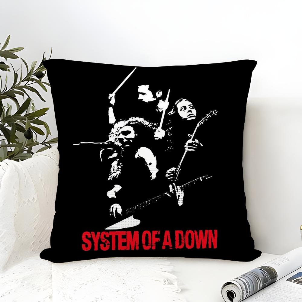 Metal Band System of a Down Pillow Case Cotton Linen Fabric Square Zipper Pillowcase Home Decorative Living Room