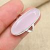 Розовый халцедон драгоценный камень твердое серебро 925 пробы кольцо ручной работы прекрасные украшения