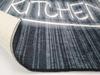Tapis de cuisine 90x130 cm Polyester Kitchen Noir