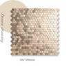 30x30 см металлическая настенная мозаика из нержавеющей стали 3D мозаика для ванной комнаты алюминиевый шестигранный мозаичный фон самоклеящаяся наклейка на стену