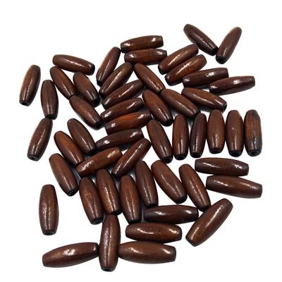 Деревянные бусины 0,8 на 2,3 см, 50 шт